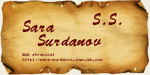 Sara Surdanov vizit kartica